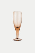 Dusty Terracotta Yala Hammered Champagne Glass