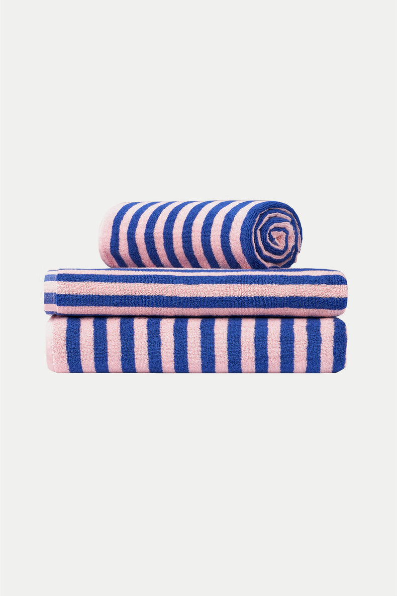 Dazzling Blue & Rose Naram Bath Towel