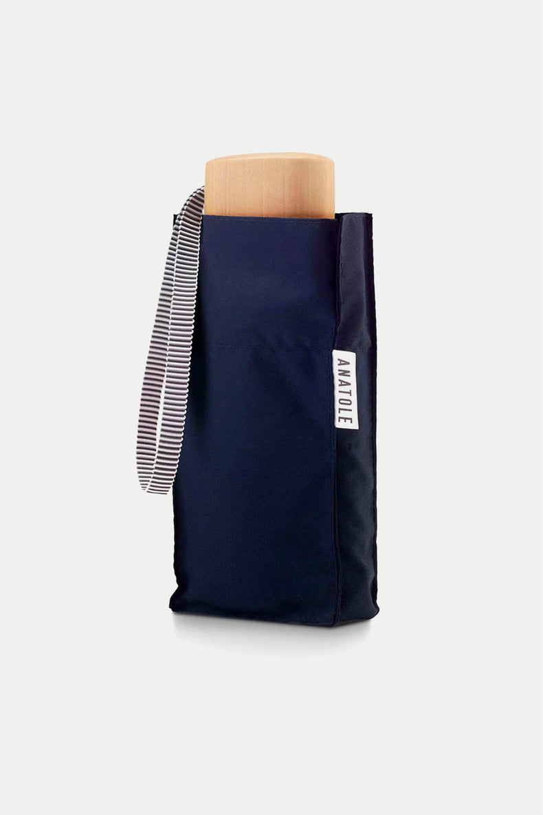 Navy Blue Colette Folding Compact Umbrella