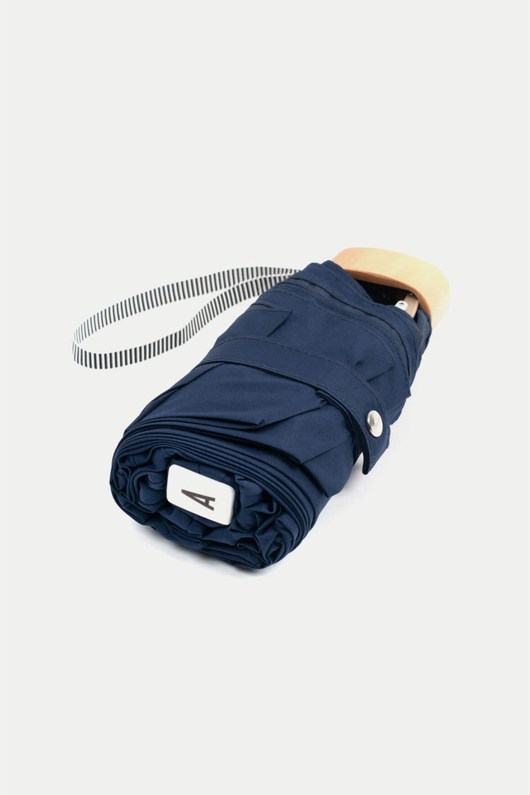 Navy Blue Colette Folding Compact Umbrella