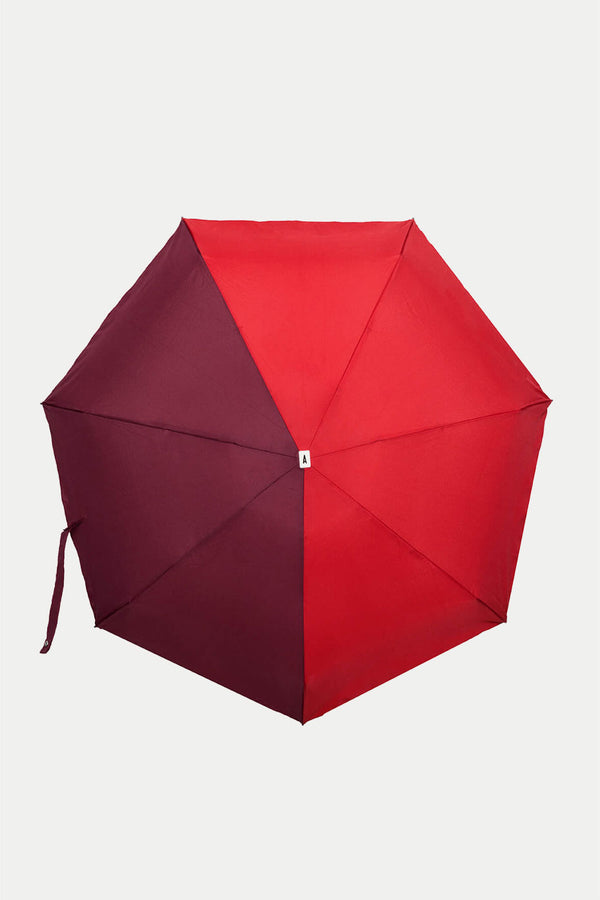 Red & Burgundy Jules Compact Umbrella