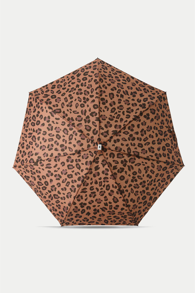 Leopard Print Aime Compact Umbrella