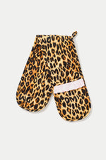 Leopard Pink Double Oven Mitt