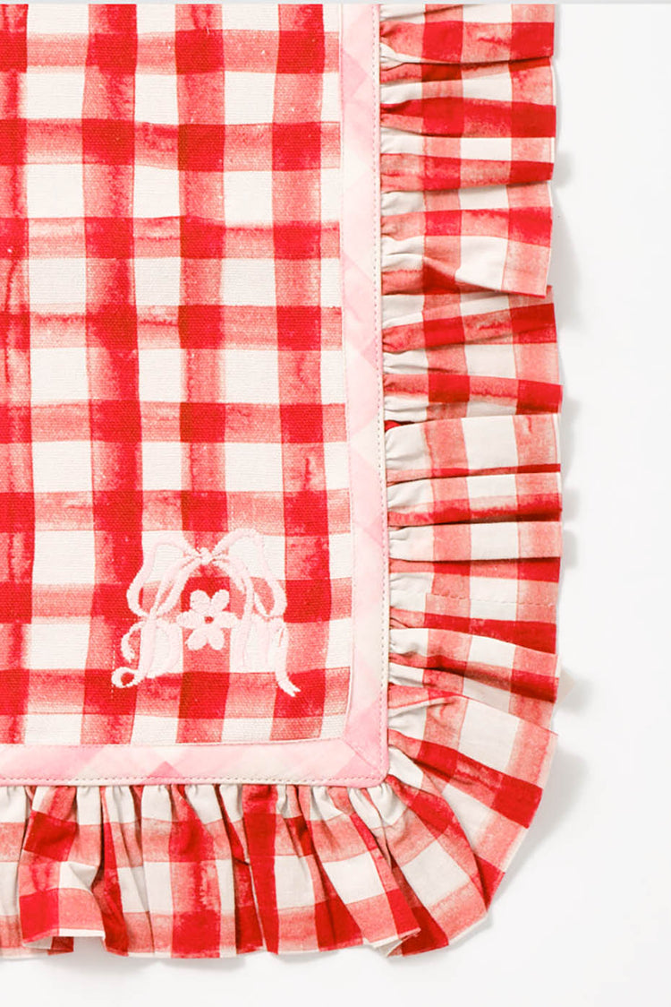 Red 2 Set Ruffle Placemat