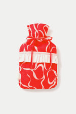 Red Tie Hot Water Bottle Cover