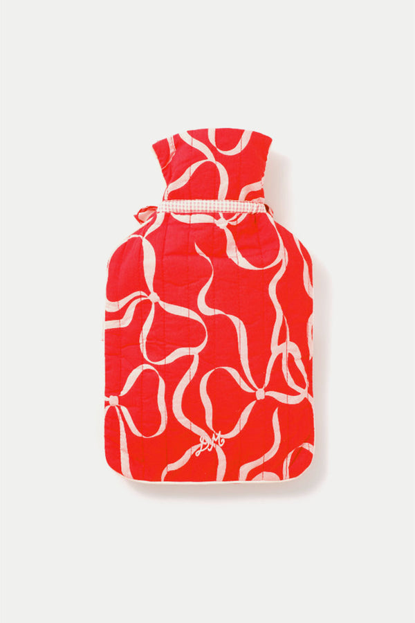 Red Tie Hot Water Bottle Cover