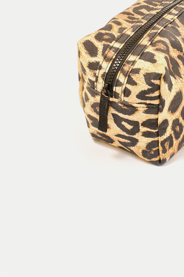 Leopard Print Make Up Bag