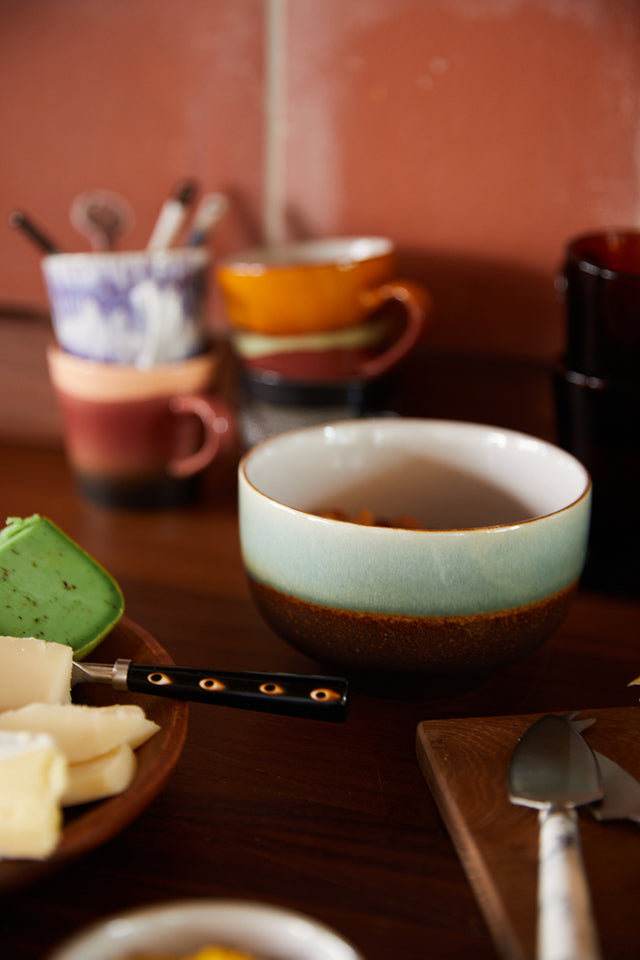 HKLIVING Blue 70s Ceramics Noodle Bowl 