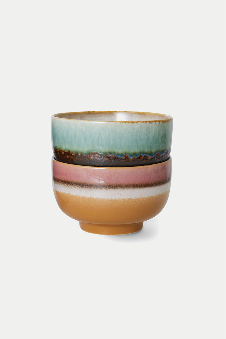 HKLIVING Blue 70s Ceramics Noodle Bowl 