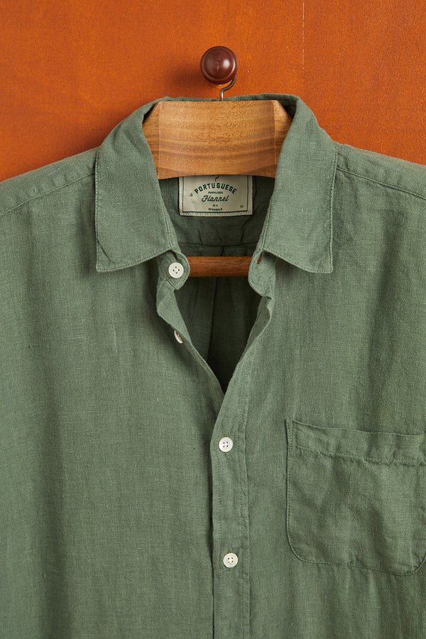 Dry Green Linen Shirt