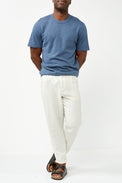 Selected Homme Oatmeal Crop Ron Sun Pleat Pants 