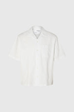 Bright White Boxy Kyle Seersucker Shirt