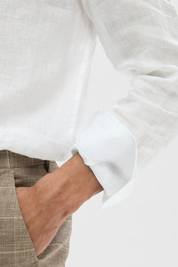 White Reg Kylian Linen Shirt