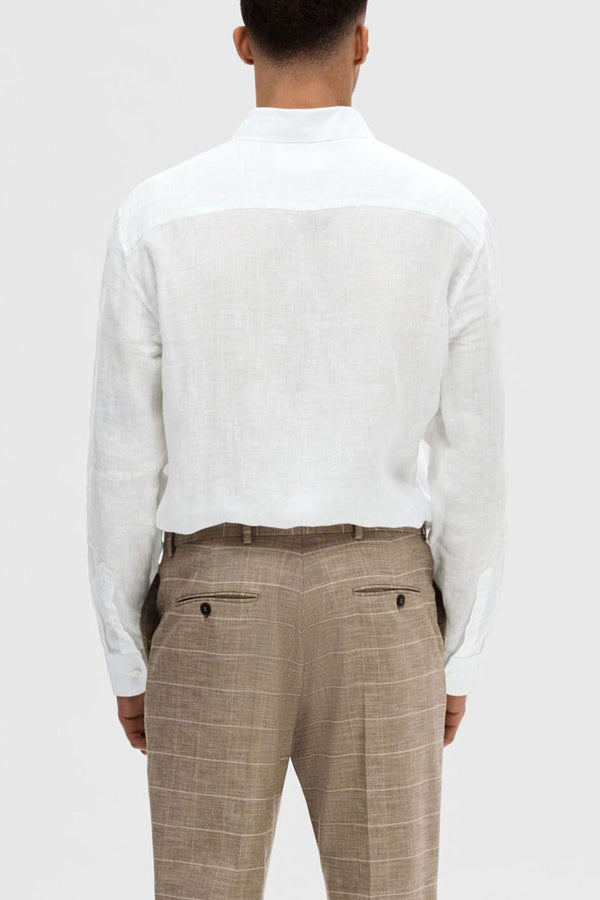 White Reg Kylian Linen Shirt