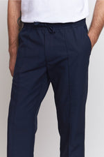 Navy Tencel Max Trousers