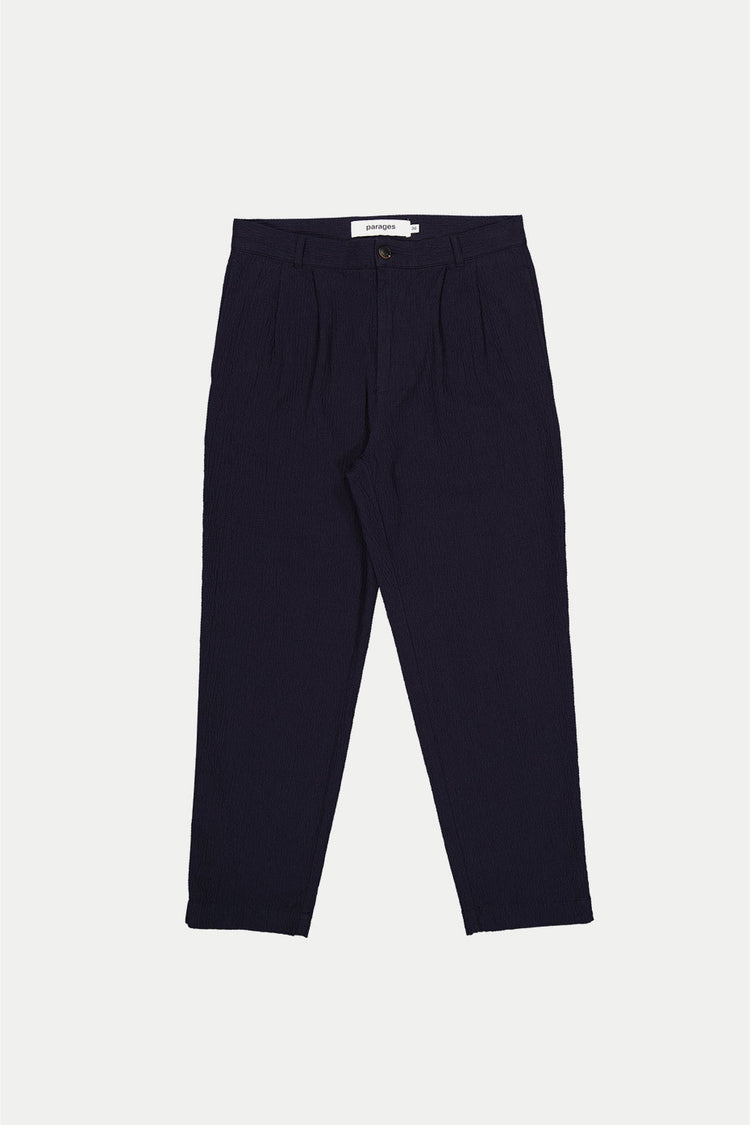 Navy Double Pleat Pants