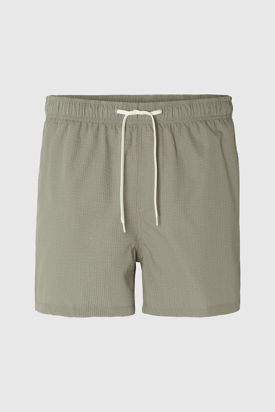 Vetiver Cooper Seersucker Swim Shorts