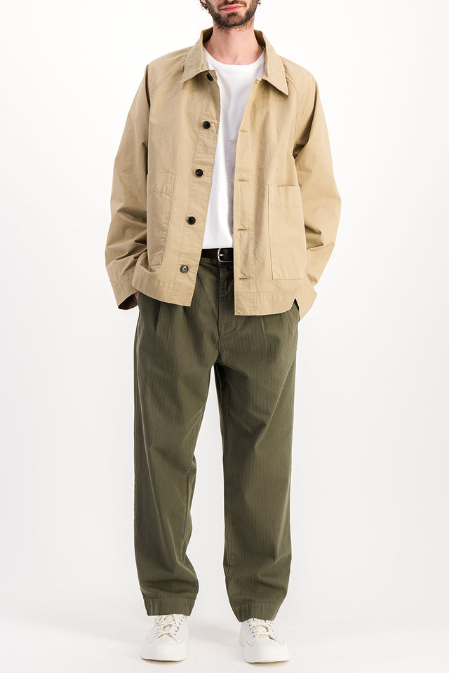 Khaki Double Pleat Pants