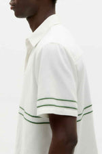 White Green Undyed Embroidery Tom Shirt