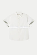 White Green Undyed Embroidery Tom Shirt