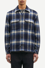 Navy Check Sacastor Overshirt