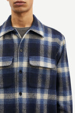 Navy Check Sacastor Overshirt