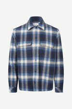 Navy Check Sacastor Overshirt