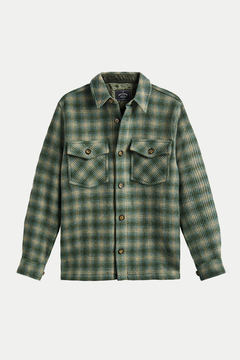 Green Waffle Overshirt