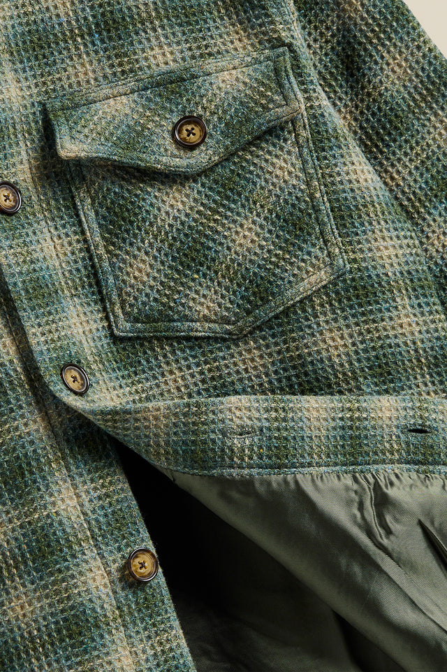 Green Waffle Overshirt