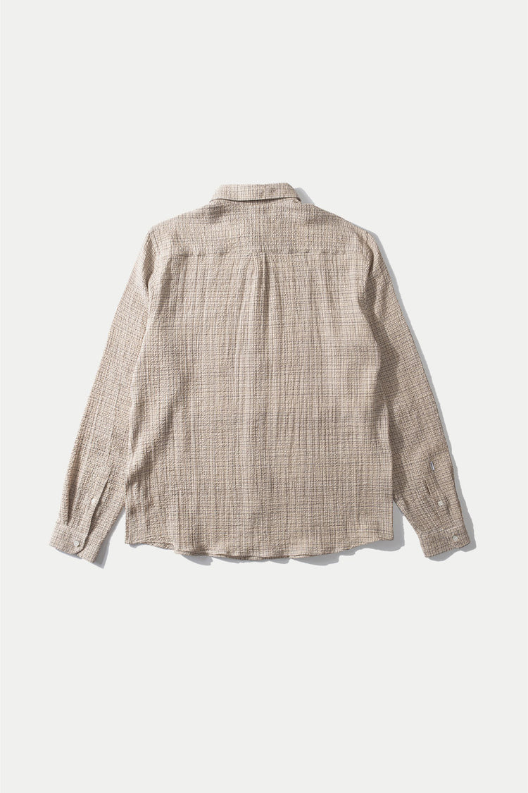 Light Brown Seer Sucker Shirt