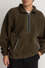 Olive Sherpa Pullover