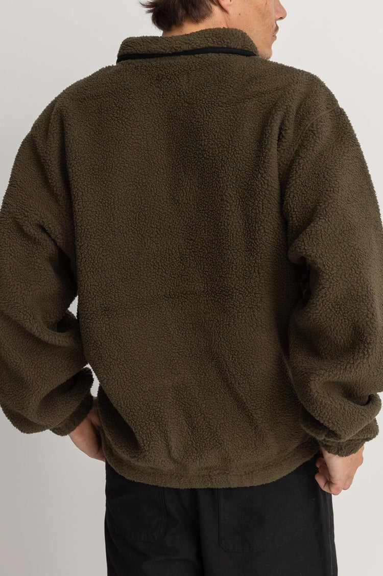 Olive Sherpa Pullover