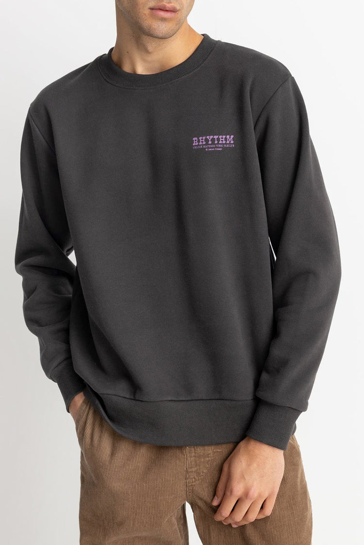 Vintage Black Fungi Fleece Crew