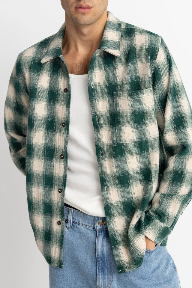 Green Plaid Flannel Shirt