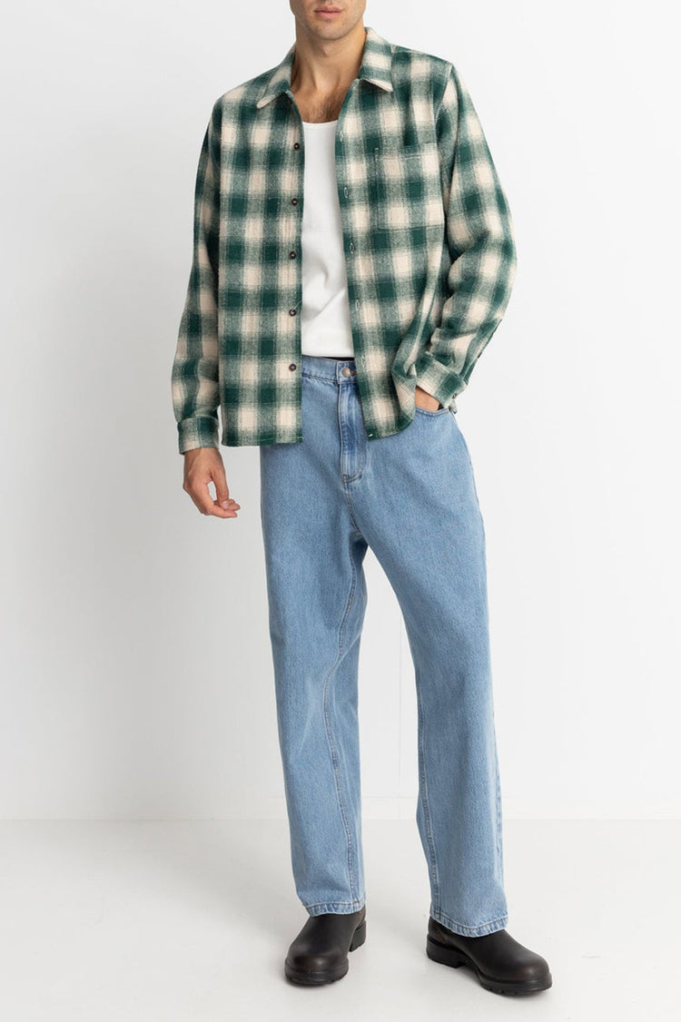 Green Plaid Flannel Shirt