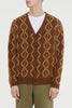 Brown Snow Star Cardigan