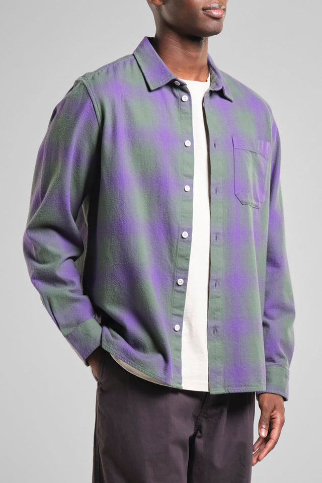 Purple Check Rute Shadow Flannel Shirt