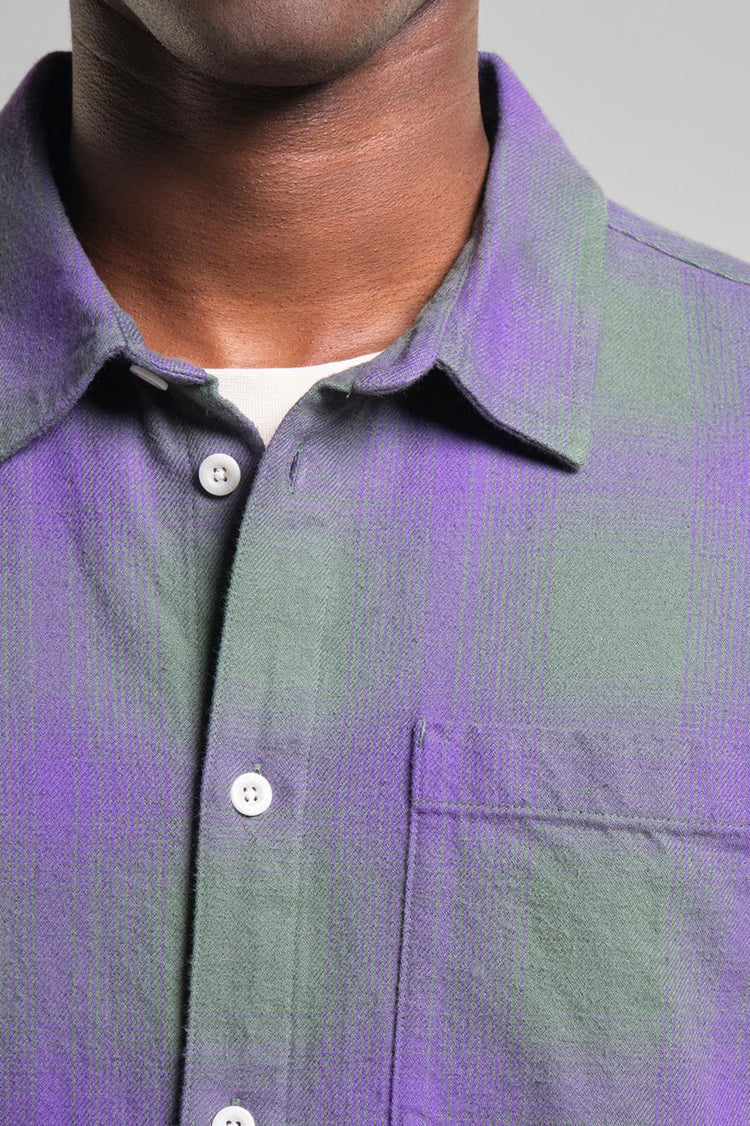 Purple Check Rute Shadow Flannel Shirt