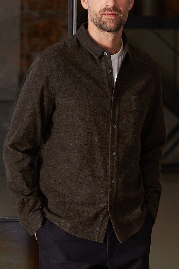 Eco Flannel Brown Simon Shirt