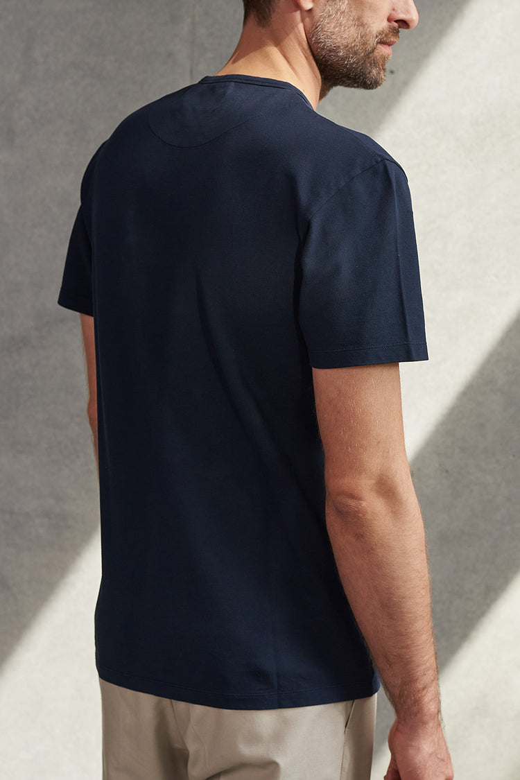 Navy Eco Pique Liron T-Shirt