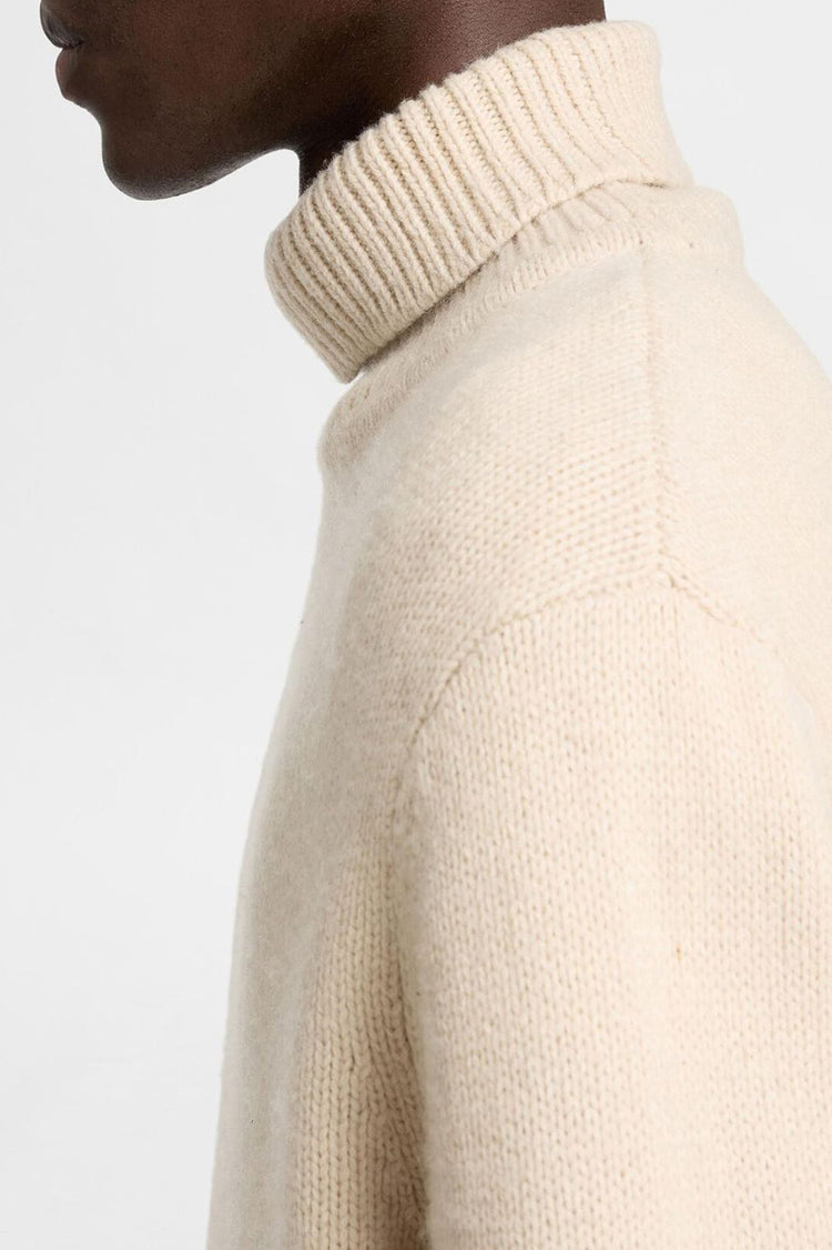 Oatmeal Cody Knit Relaxed Roll Neck