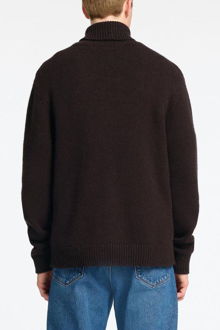 Chocolate Torte Cody Knit Relaxed Roll Neck