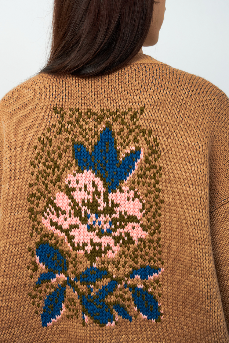 Tostado Flower Cardigan