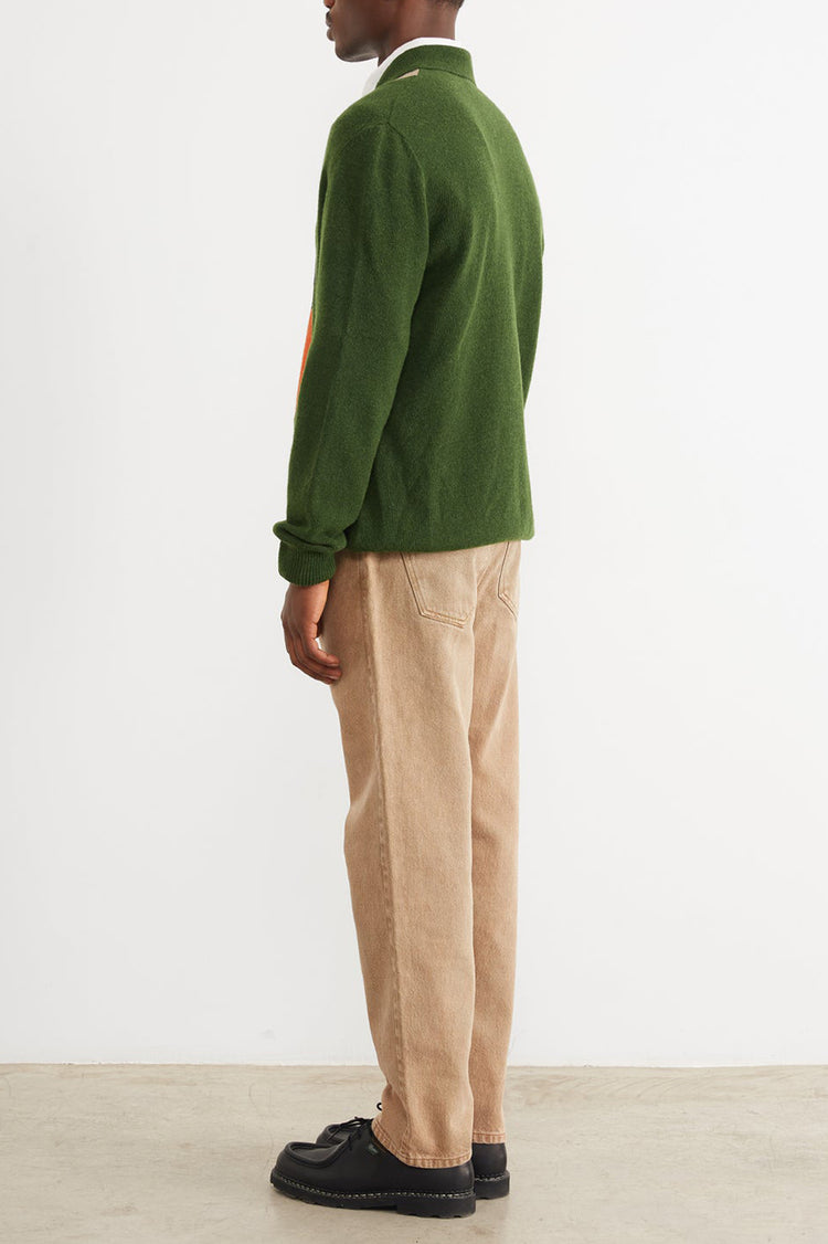 Khaki Landscape Cardigan