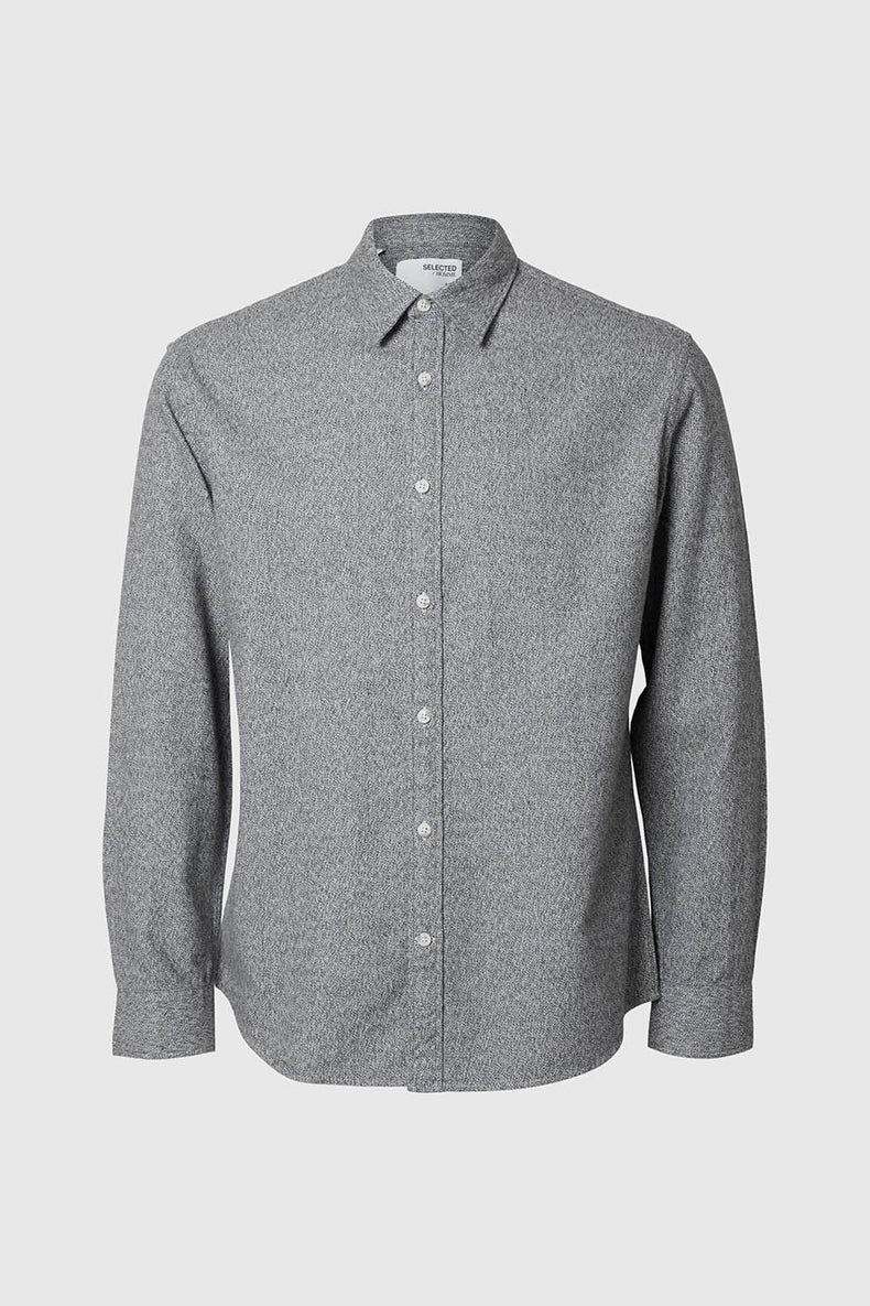 Grey Melange Owen Flannel Shirt