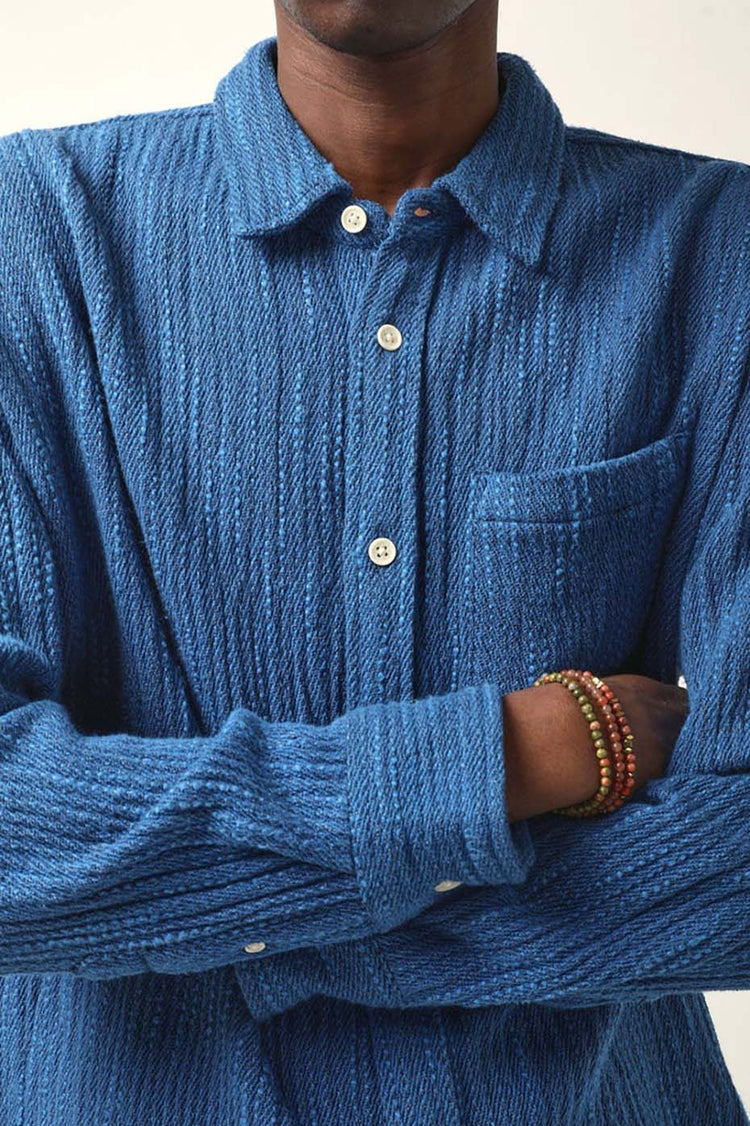 Blue Snowfall Twill Shirt