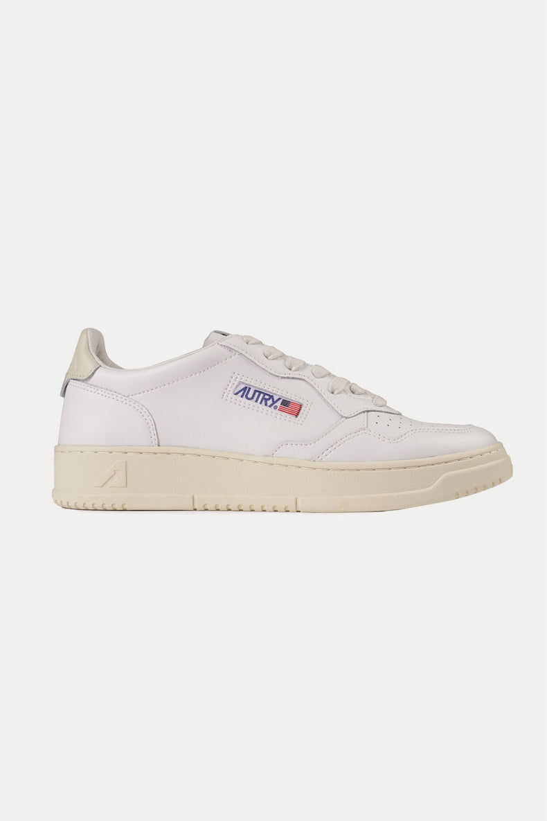 White Asparagus Medalist Leather Trainer Mens