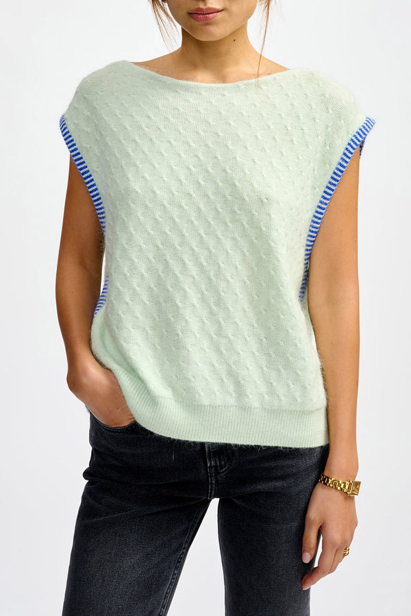 Canary Green Diow Knit Vest
