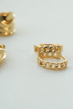 Gold Plated Polly Sayer Midi Chain Hoops