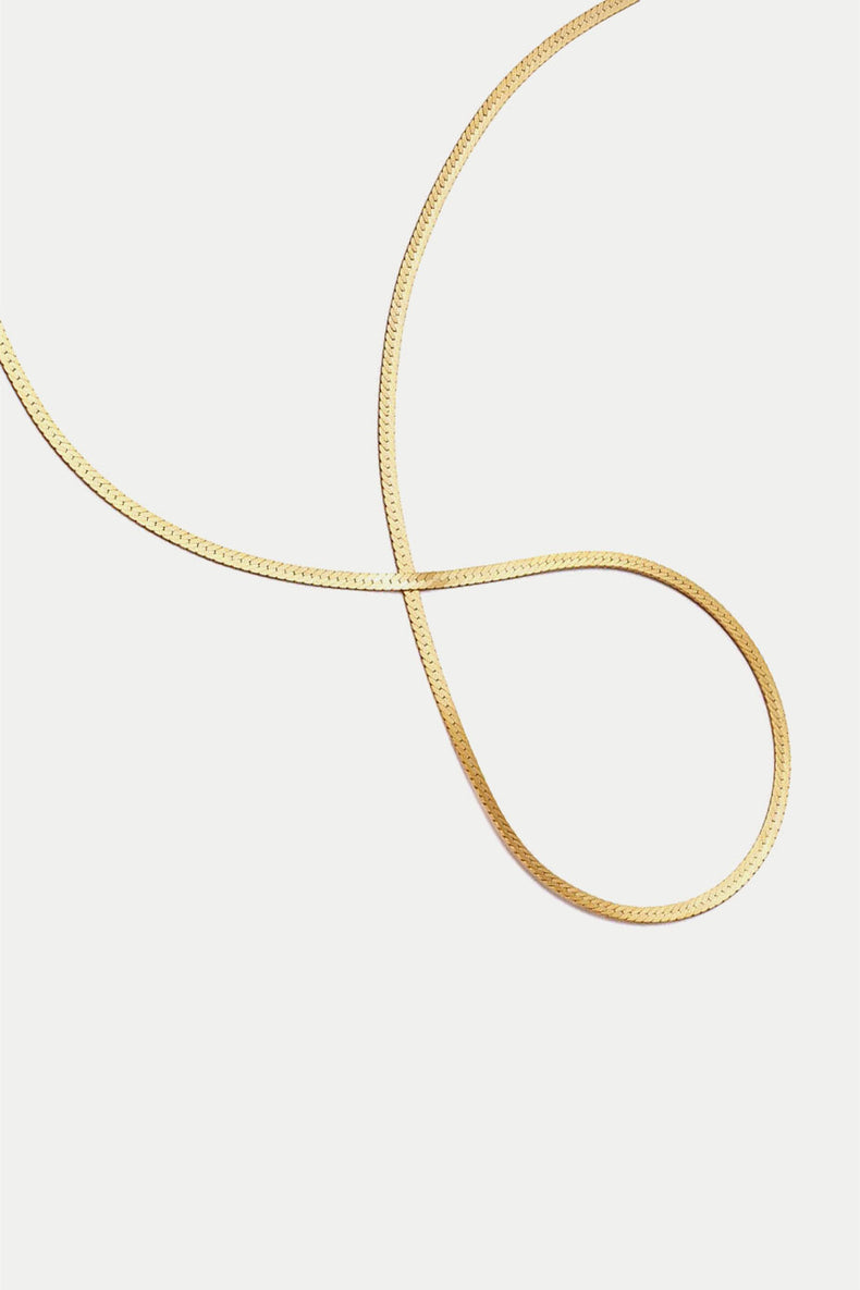 Gold Plated Fine Snake Chain Necklace